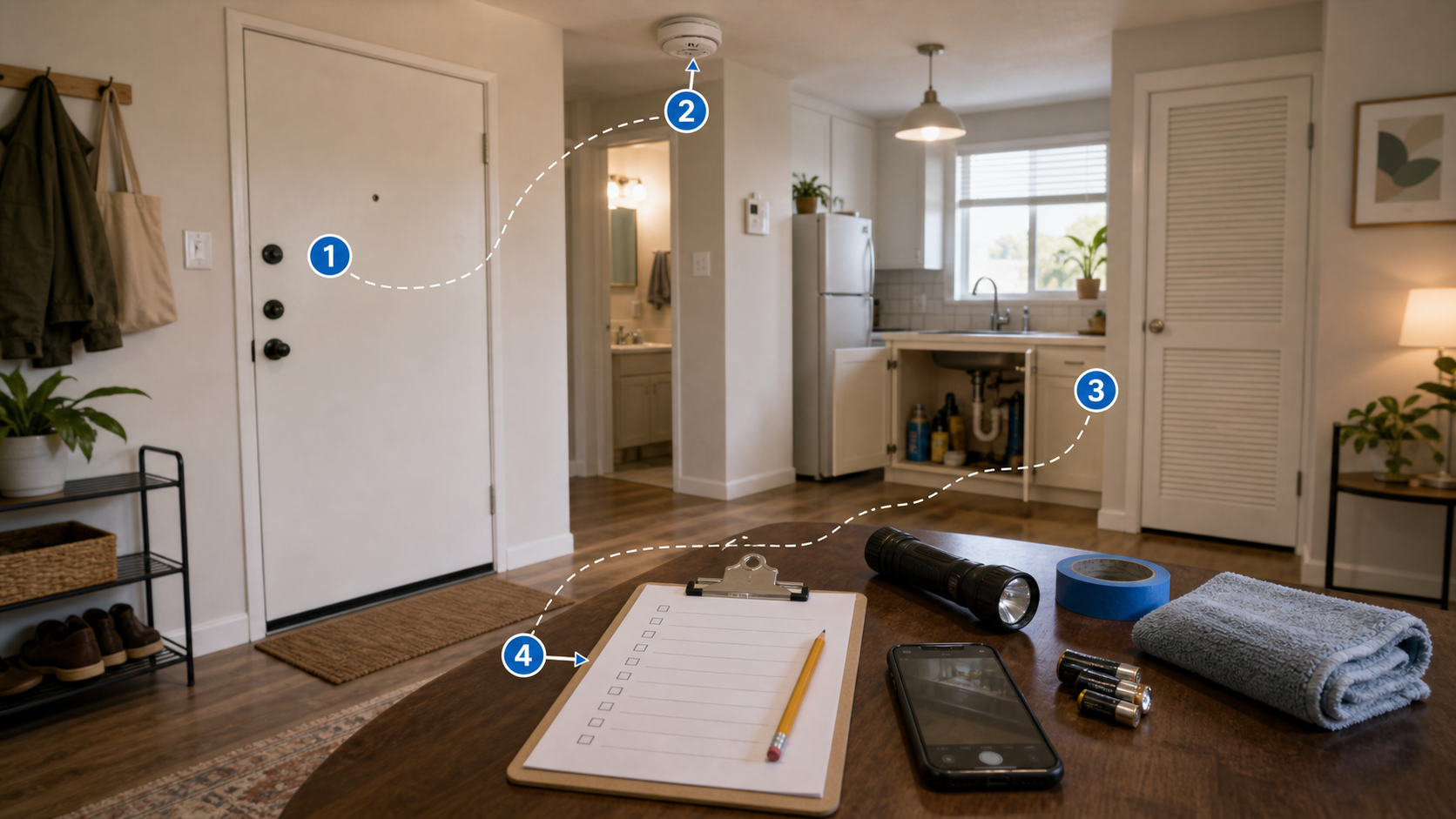 First apartment monthly maintenance walkthrough process route